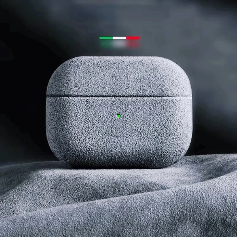 Italian Suede Leather Case For Airpods Pro 2 For Airpods Pro 3 Airpods 4 3 Case Luxury Artificial Leather All Inclusive Case