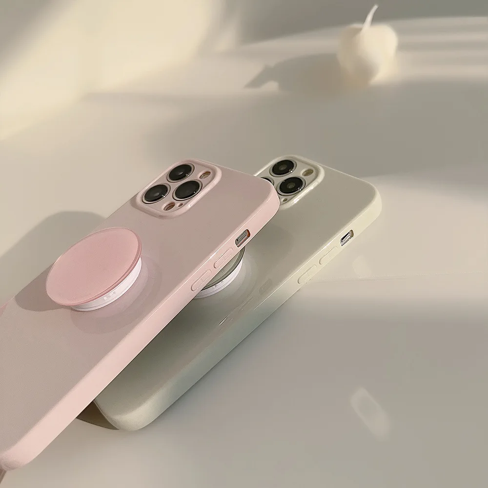 S9499a37534be48aa98ea1140740b2698x-1.webp Candy Color With Holder Shockproof Case For iPhone 17 16 15 14 13 12 11 Pro Max Plus Plain Soft Silicone Bumper Cover