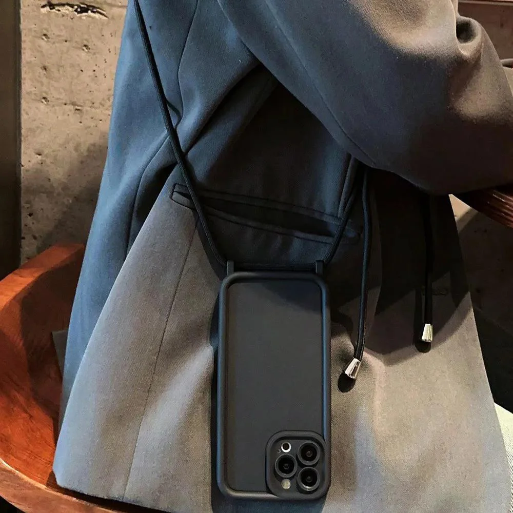 S95572a48b3514a78a07f70ed8b10d7323-1.webp Phone Case For iPhone 14 13 15 16 Pro Max 17 Air 16E 12 11 X XR XS 7 8 Plus Crossbody Adjustable Lanyard Strap Rope Soft Cover