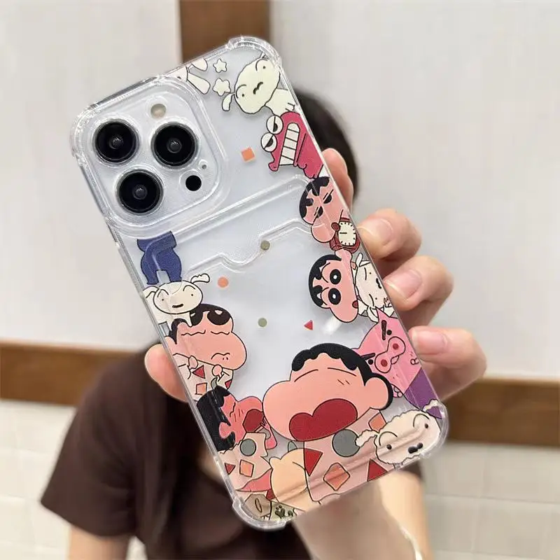 S96c7a0a16a1042b1b6ddf06e89a541e1D.webp Cute Crayons Shin-chans Photo Card Slot Wallet Case For iPhone 17 Pro 17 Air 15 Pro Max 16 14 13 12 11 Plus 16e Cover Funda Sili