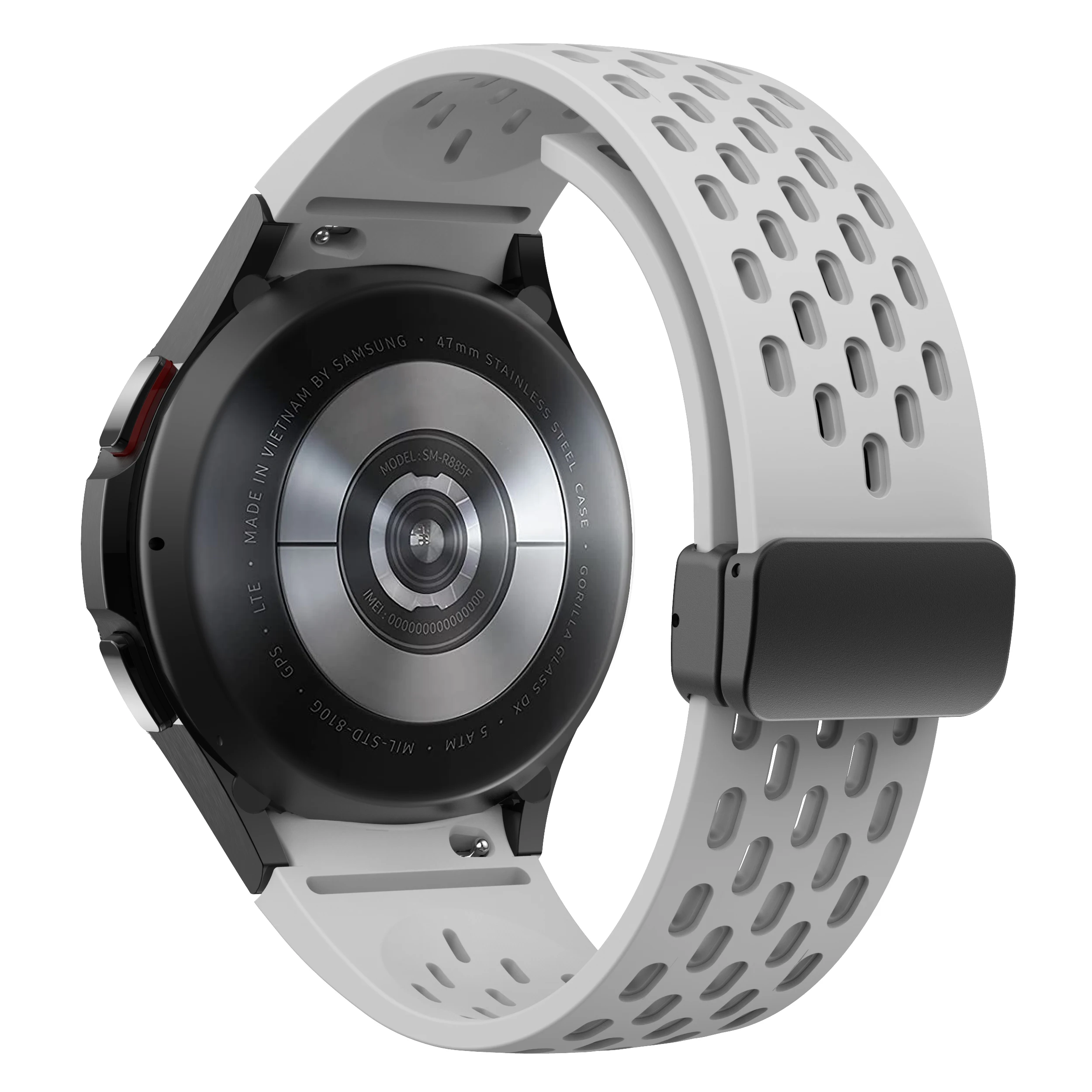 Silicone Strap for Samsung Galaxy Watch 7 6 5 4 40mm 44mm 5 Pro 45mm Magnetic Buckle Band 6 Classic 43mm 47mm No Gaps Bracelet