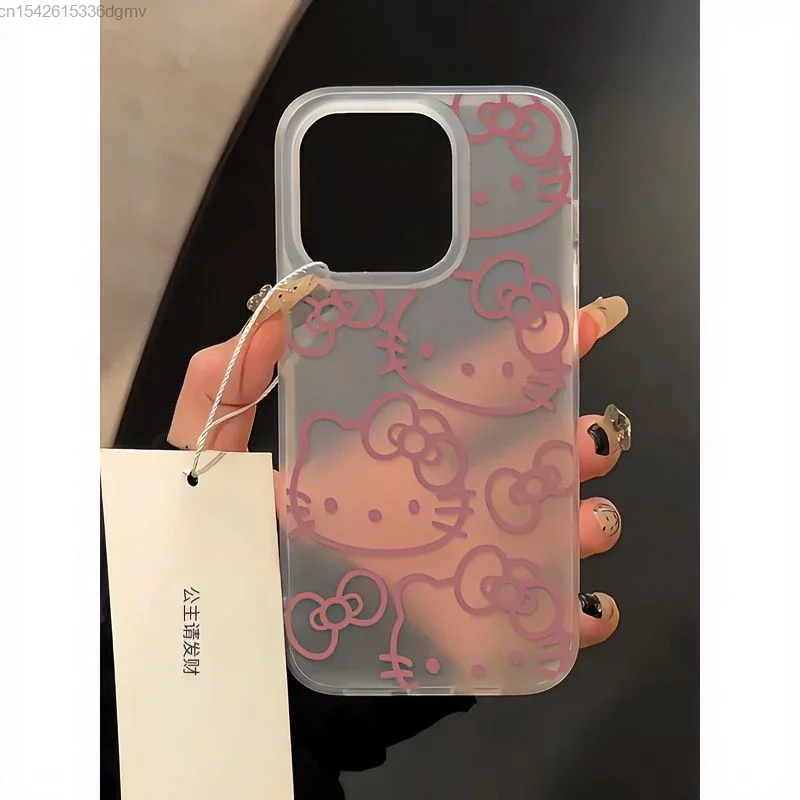 S97e40aa4417a41a694a03cae65ea1be82.webp Cute Kitty Cartoon Cat Transparent Y2K Cartoon Phone Case For iPhone 15 14 13 12 11 Pro Max XR XS Max Girl's Heart Cute Cover