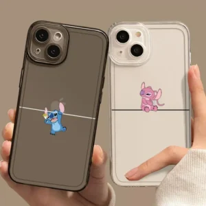 S98130accb38249e58db7b332d7d20242V.webp Funny Angel Stitch kawaii Couple Phone Cases For iPhone 16 15 14 12 11 Pro MAX XS XR 7 8 Plus Cartoon iPhone 13 Case Y2k