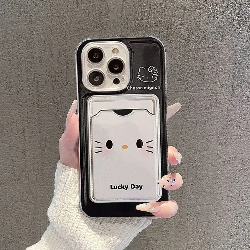 S9b0c9c0a88d94cbda7252c26a28dee0fB.webp Cute Kitty Cartoon Cat Case For iPhone 17 Air 16 15 14 13 12 11 Pro Max 14 15 16 Plus 12 13 Mini Photo Card Wallet Soft Clear Cover