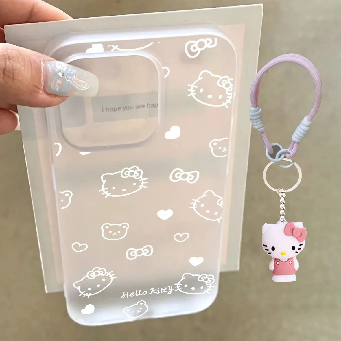 S9c58770808dd45aaa1cf1d355d31adabK.webp Cute Kitty Line Bear Bow KT Face Phone Case For iPhone 16 15 14 12 13 11 Pro Max 14 15 16 PLUS Y2K Pink Girl Kawaii Cover