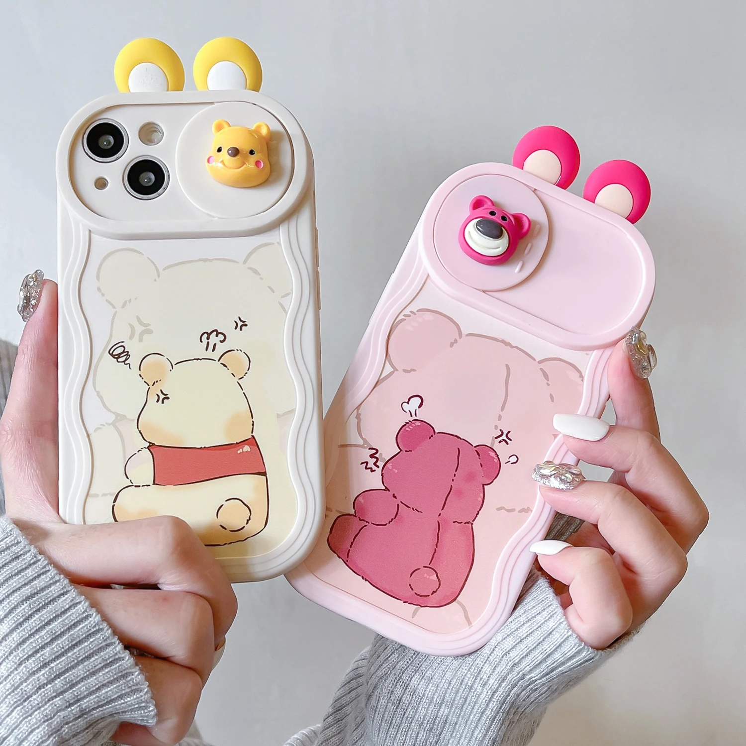S9f07cab1d8e74a7e986fce7ee5061544w.webp 3D Ears Toy Minni Stitch Winni Cartoon Sliding Camera Case for iPhone 16 Pro Max 14 Plus 15 X XS XR 7 11 12 13 Wave Phone Capa