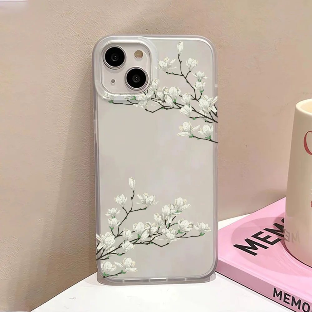 S9fb2cee601e94af6952a43a35d5123dfF.webp Flower Clear Phone Case For iPhone 16 Pro Case iPhone 13 15 17 11 12 14 Pro Max Plus 12 13 Mini Shockproof Silicone Soft Cover