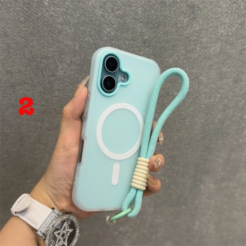 SKU-02 iPhone Lanyard Series | Matte MagSafe Magnetic Phone Case