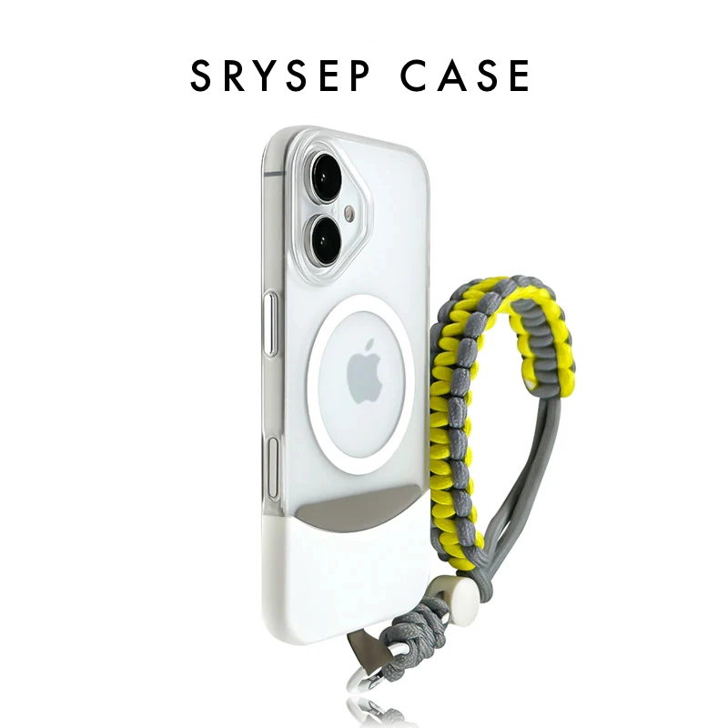 SKU-04asd5f iPhone Lanyard Series | Contrast Color Matte MagSafe Magnetic Phone Case
