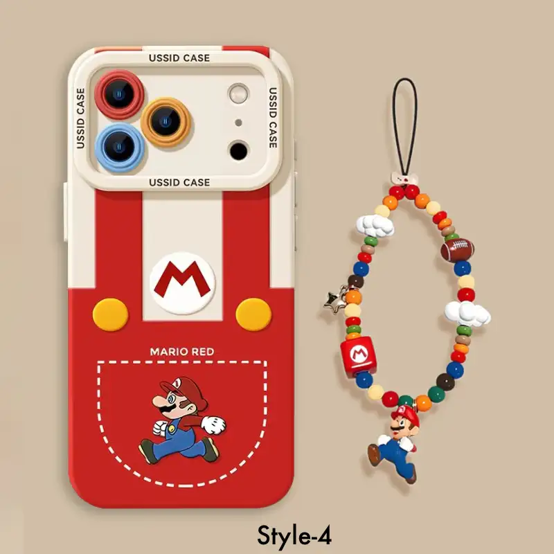 SKU-04fdg iPhone Beads Series | Mario Liquid Silicone Phone Case