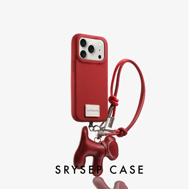 SKU-0gfhfd4 iPhone Lanyard Series | Genuine Leather Phone Case with Free Dachshund Pendant