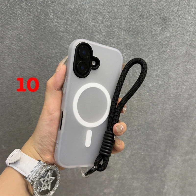 SKU-10 iPhone Lanyard Series | Matte MagSafe Magnetic Phone Case