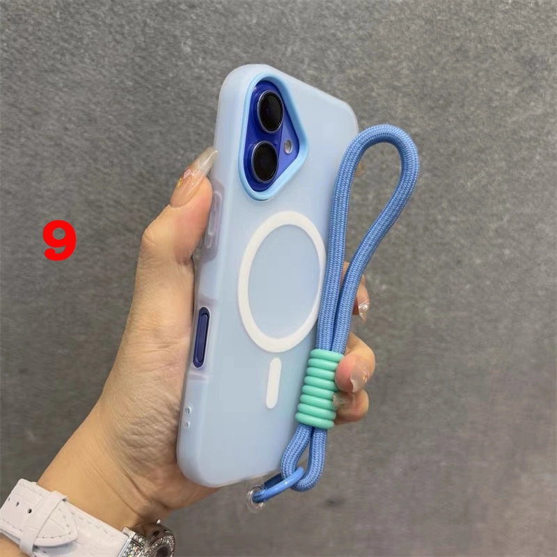 SKUsdh-009 iPhone Lanyard Series | Matte MagSafe Magnetic Phone Case