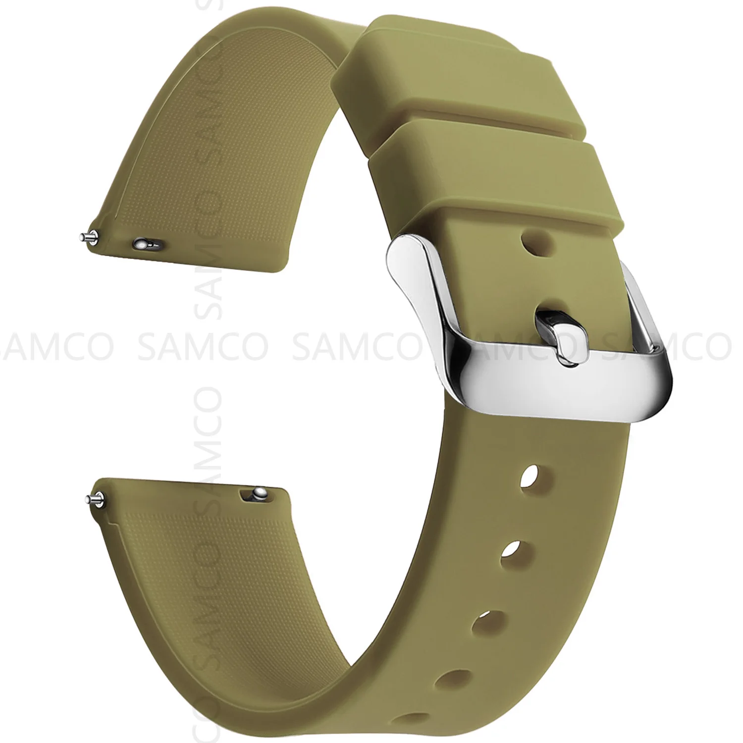 Silicone Watch Bands 14/16/18/19/20/21/22/24 mm Soft Quick Release Rubber Watch Bands Samsung Galaxy, Garmin Huawei Watch Straps