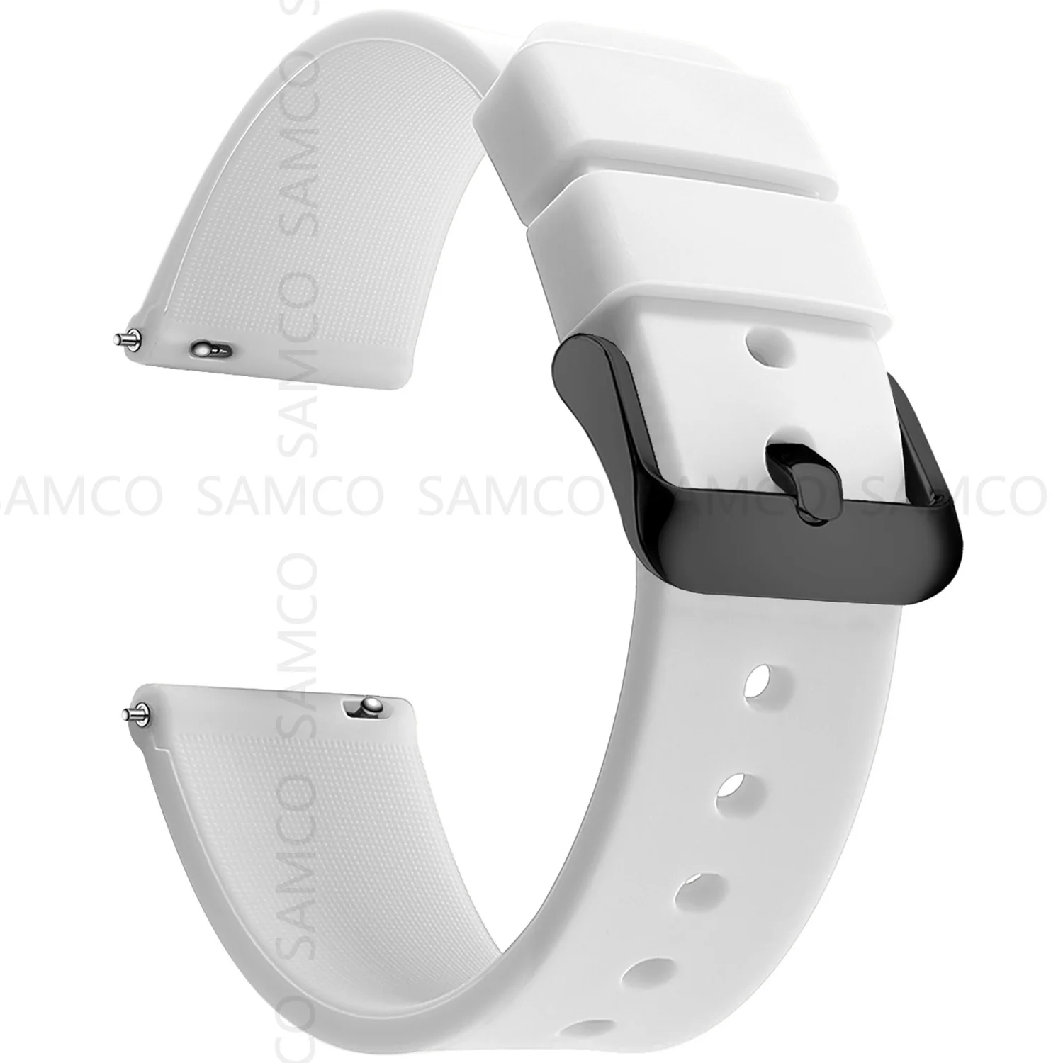 Silicone Watch Bands 14/16/18/19/20/21/22/24 mm Soft Quick Release Rubber Watch Bands Samsung Galaxy, Garmin Huawei Watch Straps