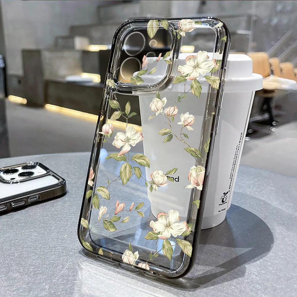 Sa1cf50f6e26e4e3d9e0ac56108729127n.webp Flower Phone Case For iPhone 11 Case iPhone 15 17 13 12 14 16 Pro Max X XR 7 8 Plus 17 Air SE 2 Soft Silicone Shockproof Cover