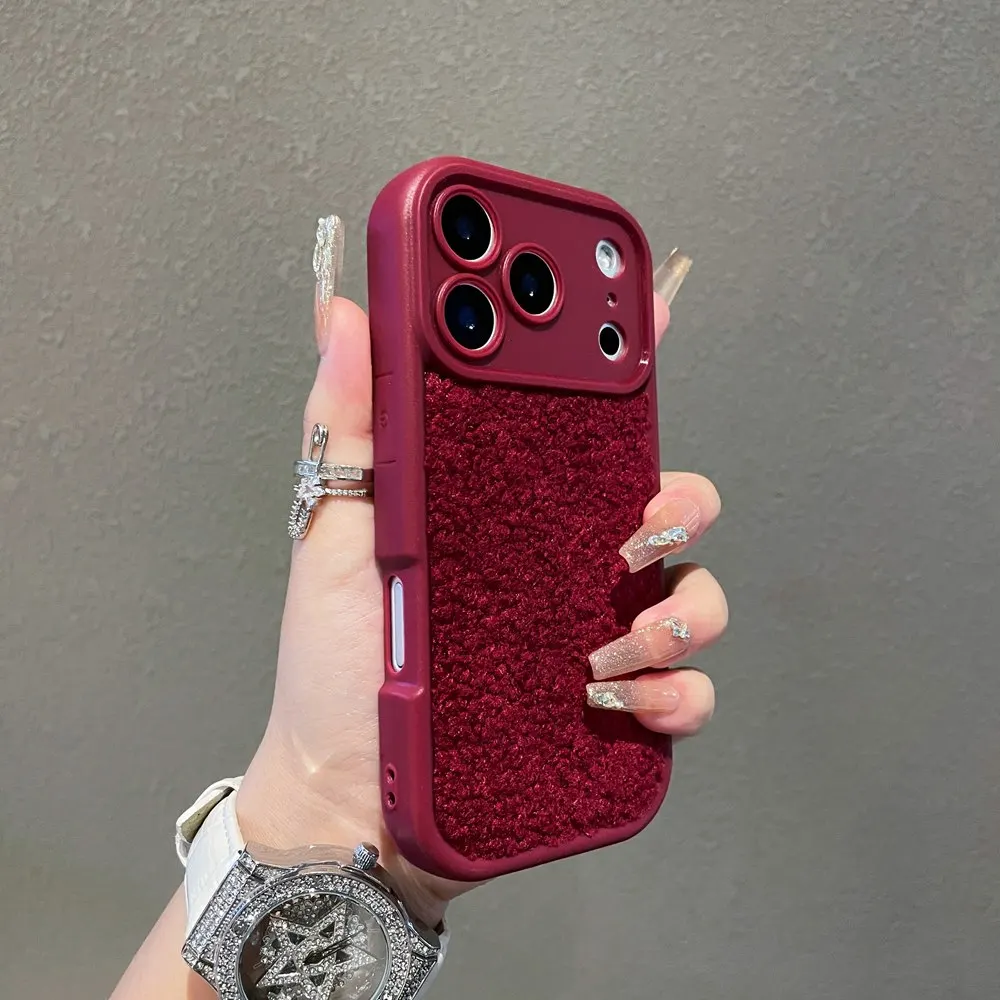 Sa21bb1876cdd4185869b91ef5a25062dp-1.webp Cute Fluffy Phone Case For iPhone 17 11 12 13 14 15 Pro Max 16 Plus XR XS Max Plush Solid Color Cover Soft Plush Coque