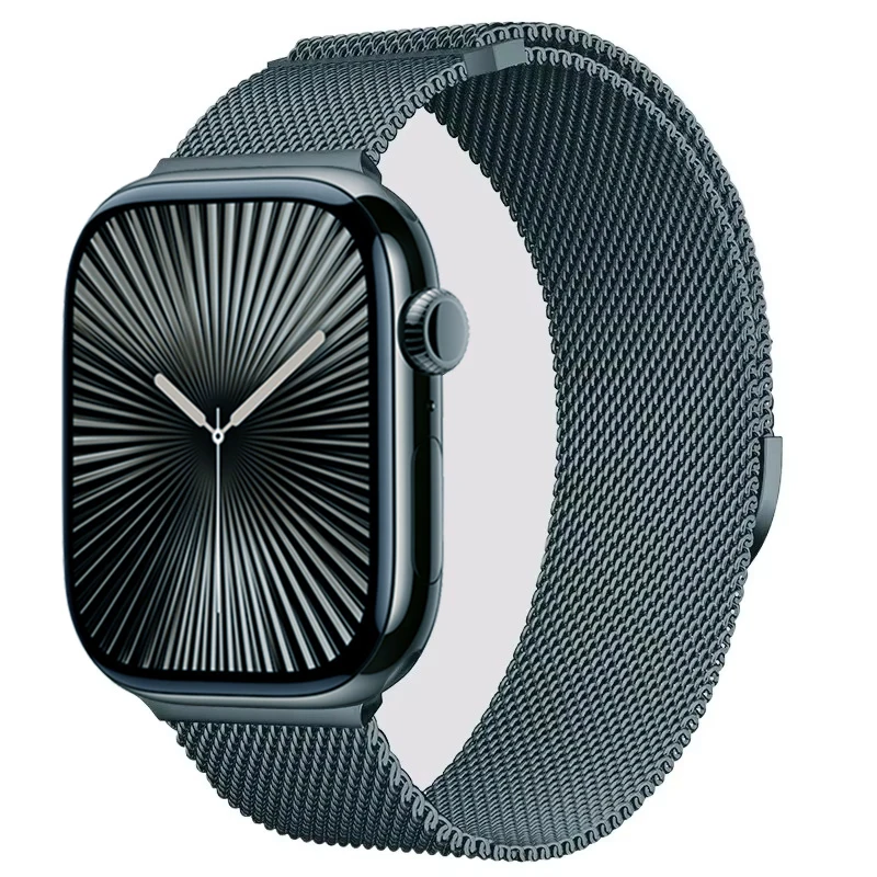 Pure Titanium Metal Milanese Strap for Apple Watch Band Ultra3/2 49mm 11 10 9 8 7 Magnetic Bracelet iWatch 6 5 4 SE2 46mm 45mm 41mm 44mm 40mm