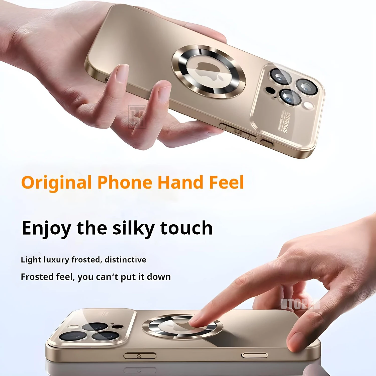 Sa311ef4310f1450895f8580b9a910987p.webp New Luxury Matte PC Big View Glass Lens Protection Case for iPhone 17 Air 16 15 14 13 12 11 Pro Max Plus Magsafe Magnetic Cover