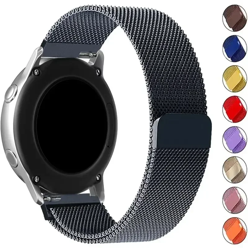 Sa3314b2669544af592e41f2ff86183d6h.webp 22mm 20mm Strap For Samsung Galaxy Watch 3 4 5 6 7 44mm/40mm Milanese Loop Bracelet Galaxy Watch 4/6Classic 47mm 46mm Metal Band