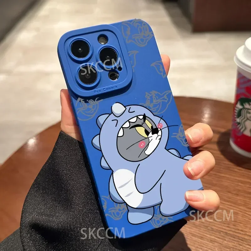 Sa356511bd61b41f8b4a6c61df35253c8a-1.webp Cartoon Tom and Jerry Couple Phone Case For iPhone 16 11 12 13 14 15 Pro Max Mini Plus XS X XR Max 7 8 SE Shockproof Back Cover