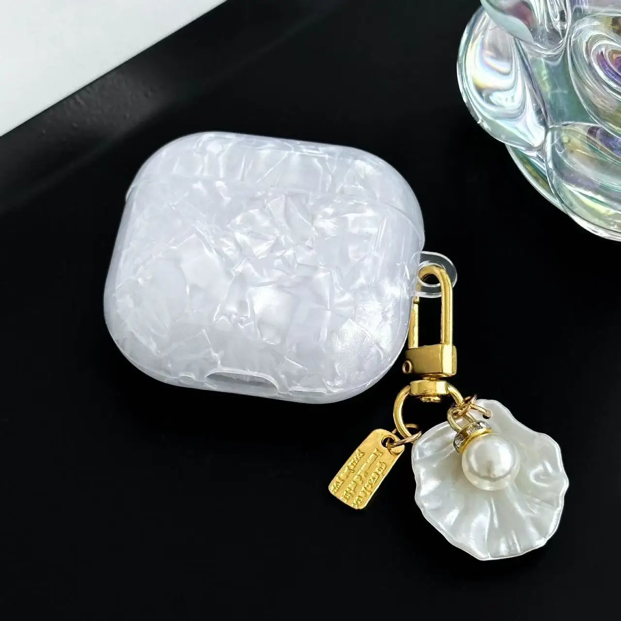 Pearl Earphone Cases For Airpods 4 Leopard Pendant Headphone Protective Cover For Apple Airpod 3 Pro 2 1 Generation Case
