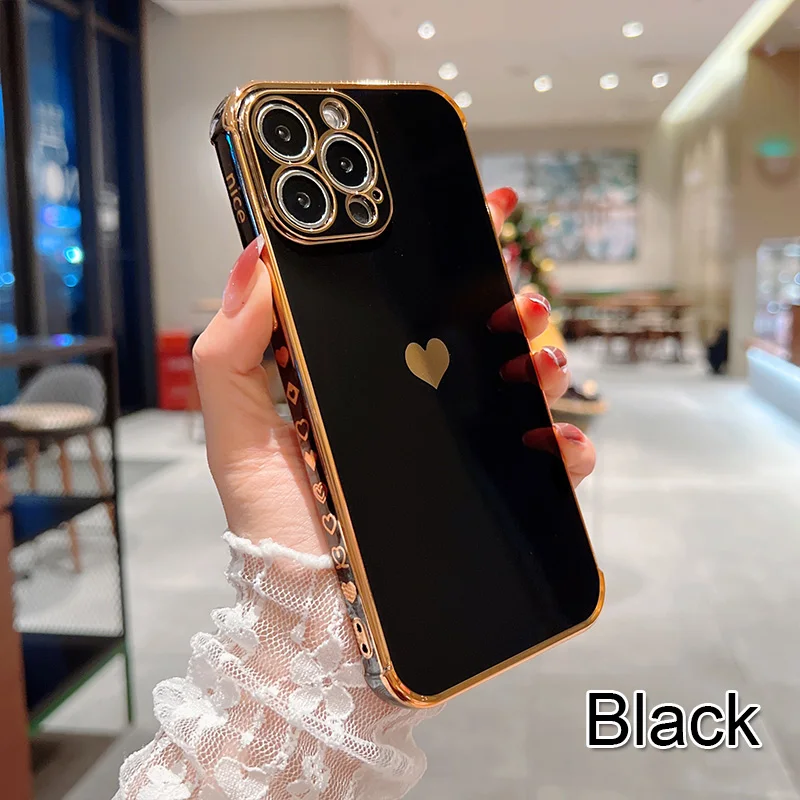Sa4714e072a86451086664d59cf2cde95j.webp Electroplating Side Love Heart Phone Case For IPhone 17 16 15 14 13 12 11 Pro Max XR 8 Plus SE2/SE3 Shockproof Back Cover