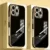 Golden Border Plating Solid Color Silicone Soft Case for iPhone 16 15 14 11 12 13 Pro Max 16 Plus Gloss Fashion Protect Cover
