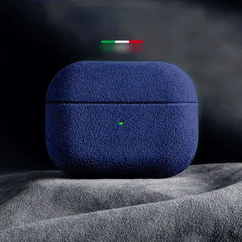 Italian Suede Leather Case For Airpods Pro 2 For Airpods Pro 3 Airpods 4 3 Case Luxury Artificial Leather All Inclusive Case