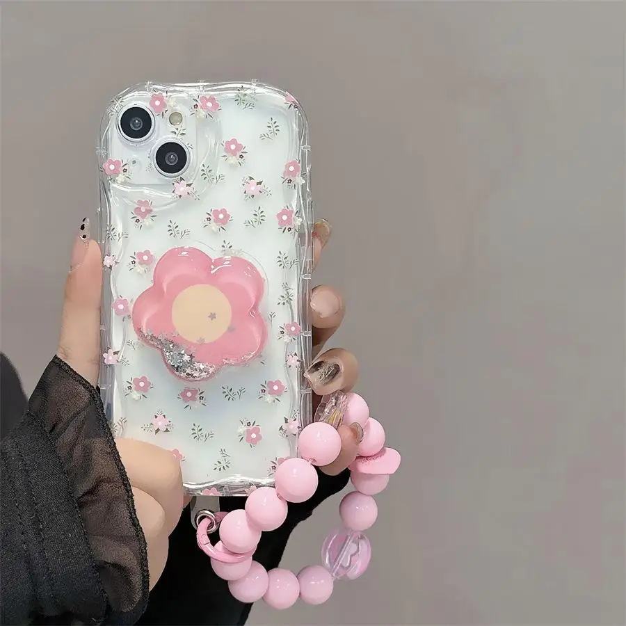 Sa60afadd9d89412b86a4cd0f6f7a7ac2u-3.webp Y2K Pink Case for IPhone 17 Air 17 Pro 16 15 14 13 12 Pro Max Plus Mini 16e 3D Wave Kitty Bracket Griptok Silicone Cover