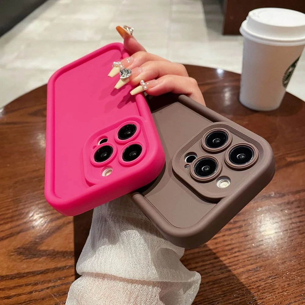 Sa697f7ad7ba64c478e3f6c43facdaeade-1.webp Soft Solid Color Shockproof Phone Case For iPhone 16 15 14 13 12 11 Pro Max XS X XR 8 7 Plus SE 2022 Plain Silicone Bumper Cover