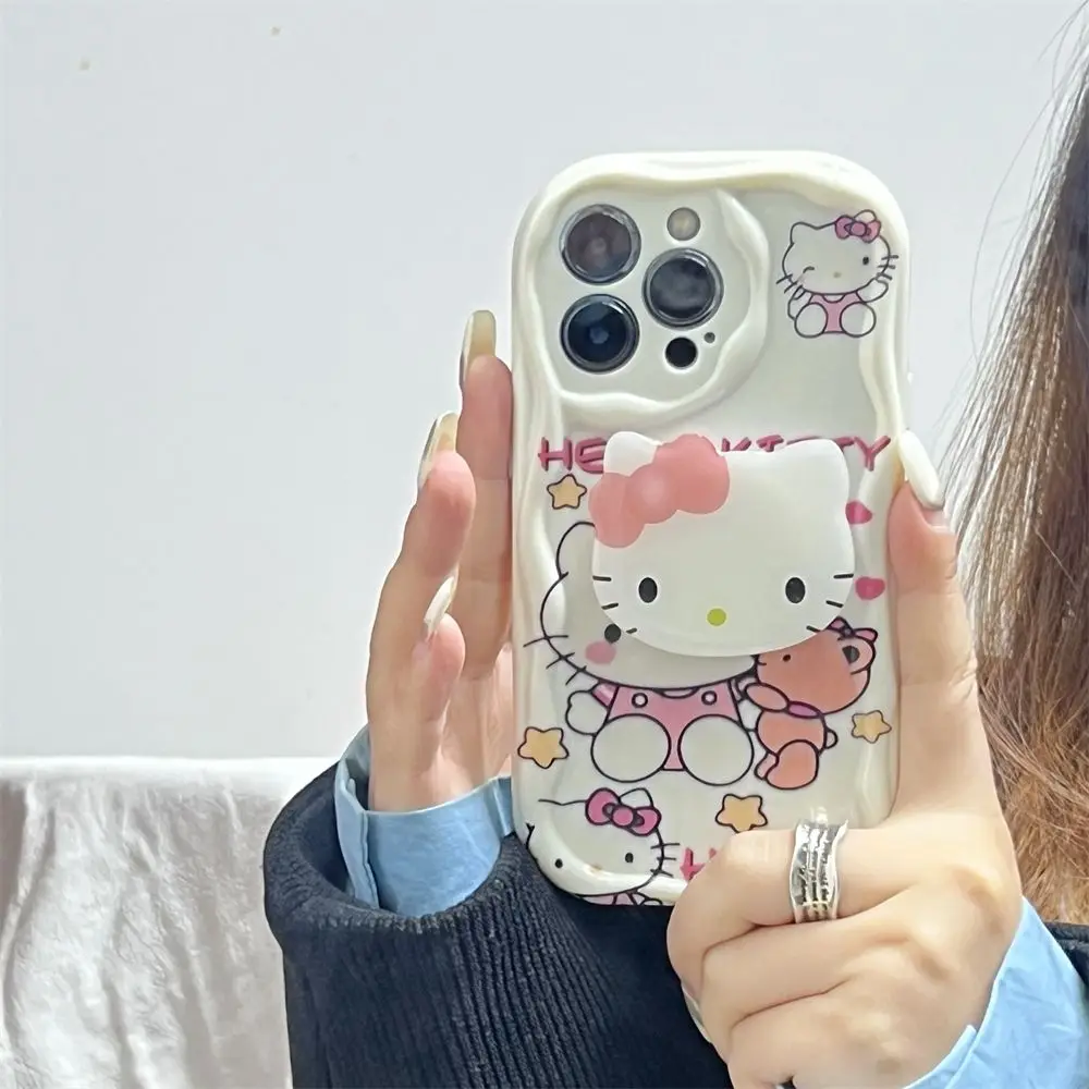 Sa6ed2cc6704047b99c9705838a0226a34.webp Cute Kitty Cat Grip Tok Holder Wave Soft Phone Case For IPhone 16 15 17 Pro Max 14 11 12 Pro 17 Air 13 Mini 16E
