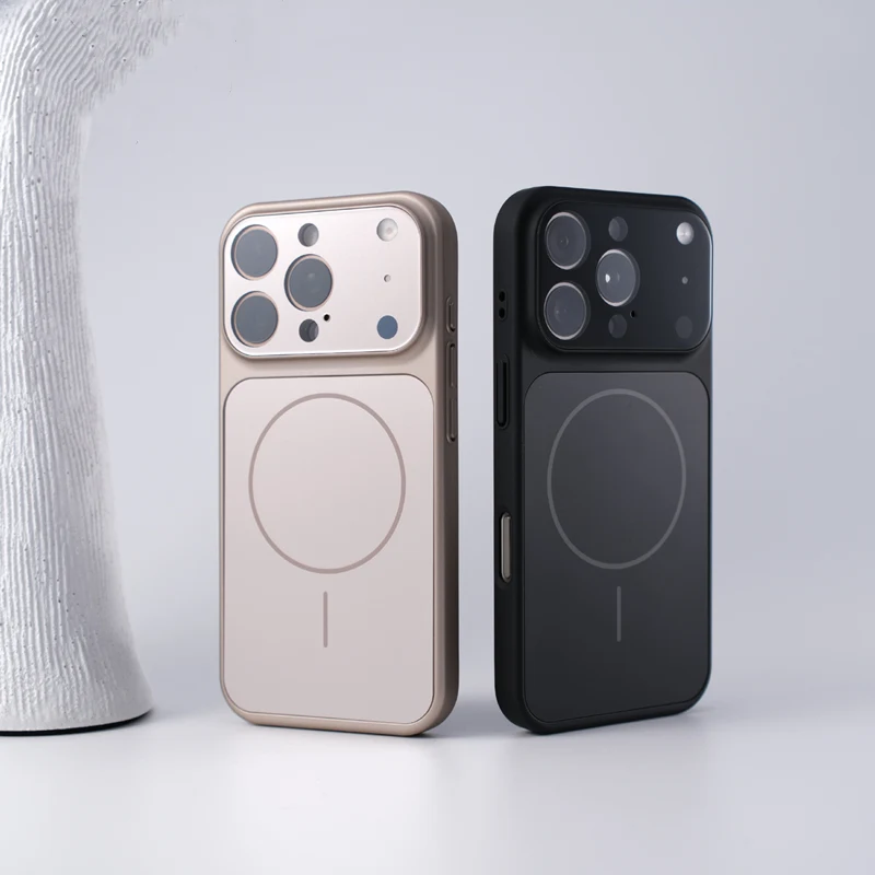 Frosted Camera Lens Protection Magnetic MagSafe Case For iPhone 17 17Pro Max 16 Pro 15 14 13 Matte Wireless Charging Armor Cover