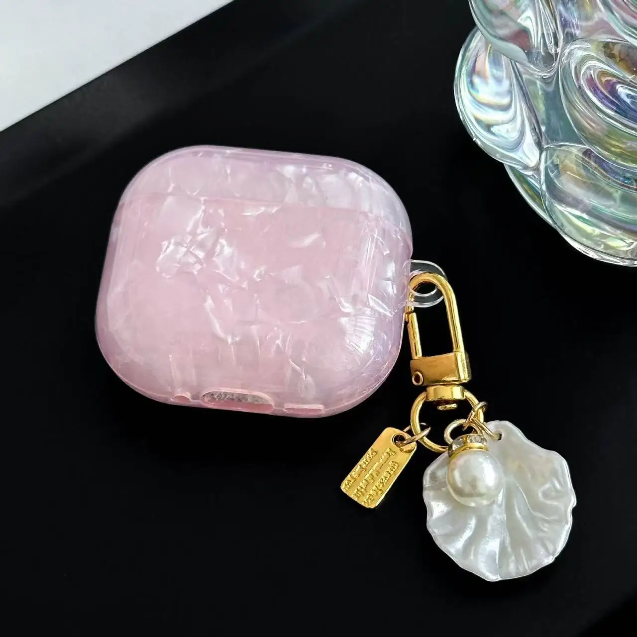 Pearl Earphone Cases For Airpods 4 Leopard Pendant Headphone Protective Cover For Apple Airpod 3 Pro 2 1 Generation Case