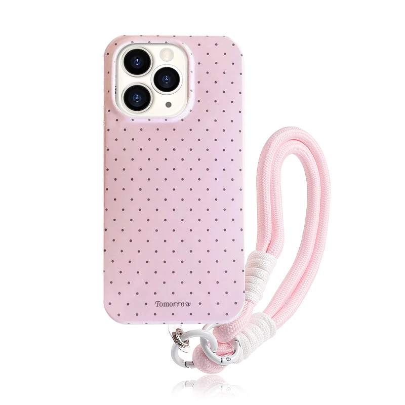 Saa27923ae58a4e9d833aa1464ef898f1m-2.webp INS Polka Dot Small Fresh Mobile Phone Case for iPhone 17 16 15 14 13 12 Pro Max 11 Ultra Slim Shockproof Cover for iPhone 17Pro