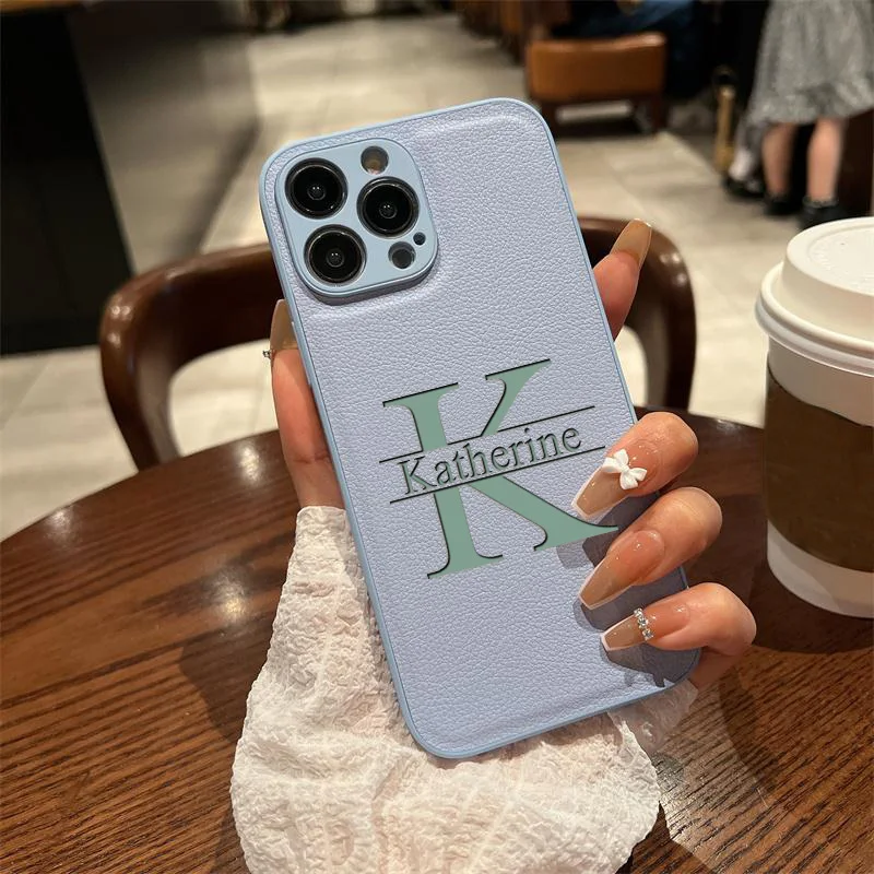 Saa66501761c2446694a192a4b0cdc4aak-2.webp Personalized Customized Initials Name Case For iPhone 17 16 15 14 13 12 11 Pro Max Plus Big Letter Laser Engraving Leather Cover