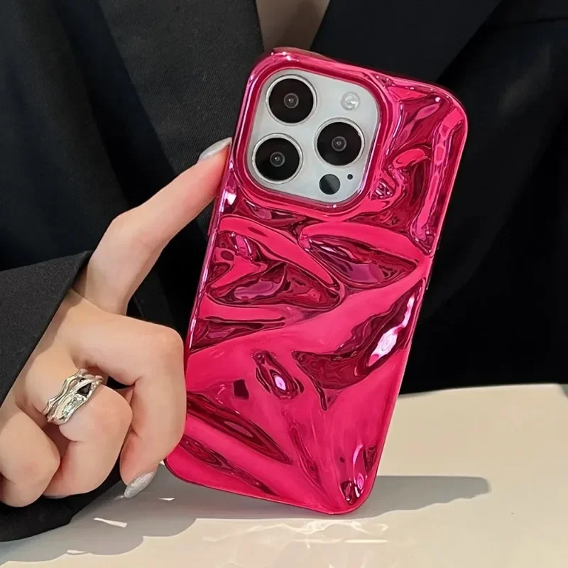 Sac182d6e334a406c901a857046c4d632Y.webp Luxury Electroplate Silvery 3D Wrinkle Phone Case For iphone 17 Air 16 15 14 Plus 13 11 12 Pro Max Water Ripple Shockproof Cover