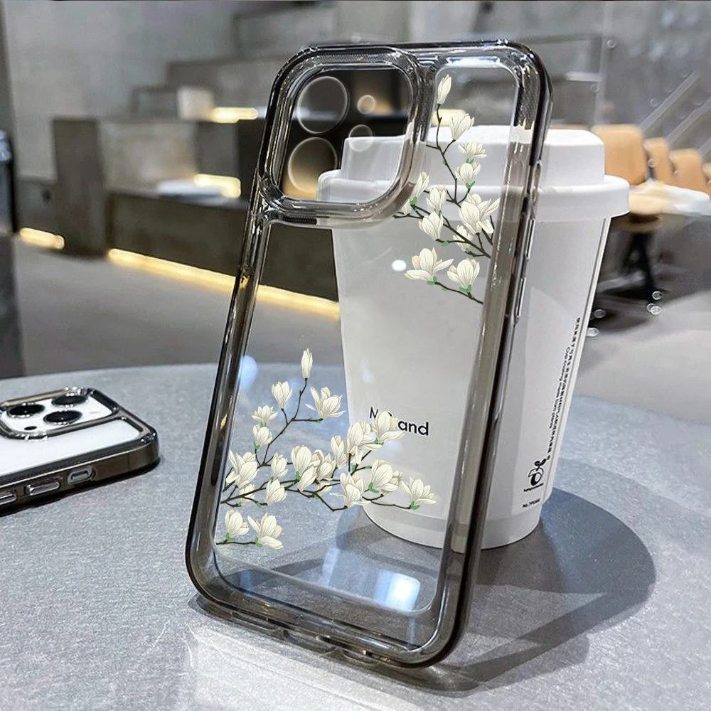 Saece6e64a50e4b09b2aa0535792bf8d1K.webp Flower Phone Case For iPhone 11 Case iPhone 15 17 13 12 14 16 Pro Max X XR 7 8 Plus 17 Air SE 2 Soft Silicone Shockproof Cover