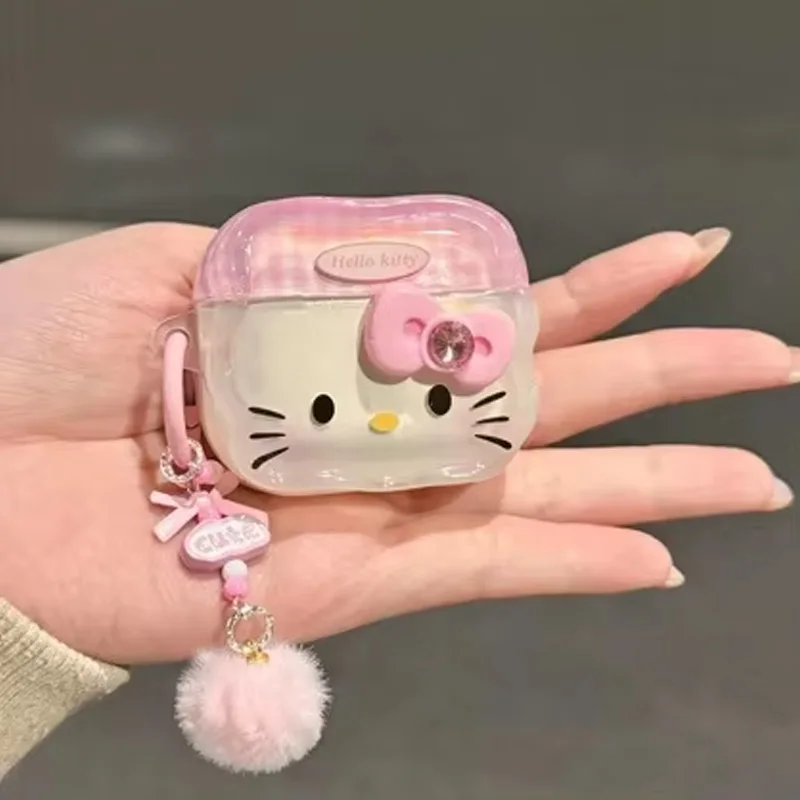 Cartoon Cat Protective Case for AirPods 1 2 3 4 Bluetooth Earphone Case, Suitable for AirPods Pro 2 Case with Keychain