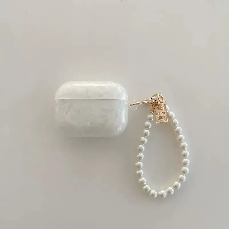 Pearl Earphone Cases For Airpods 4 Leopard Pendant Headphone Protective Cover For Apple Airpod 3 Pro 2 1 Generation Case