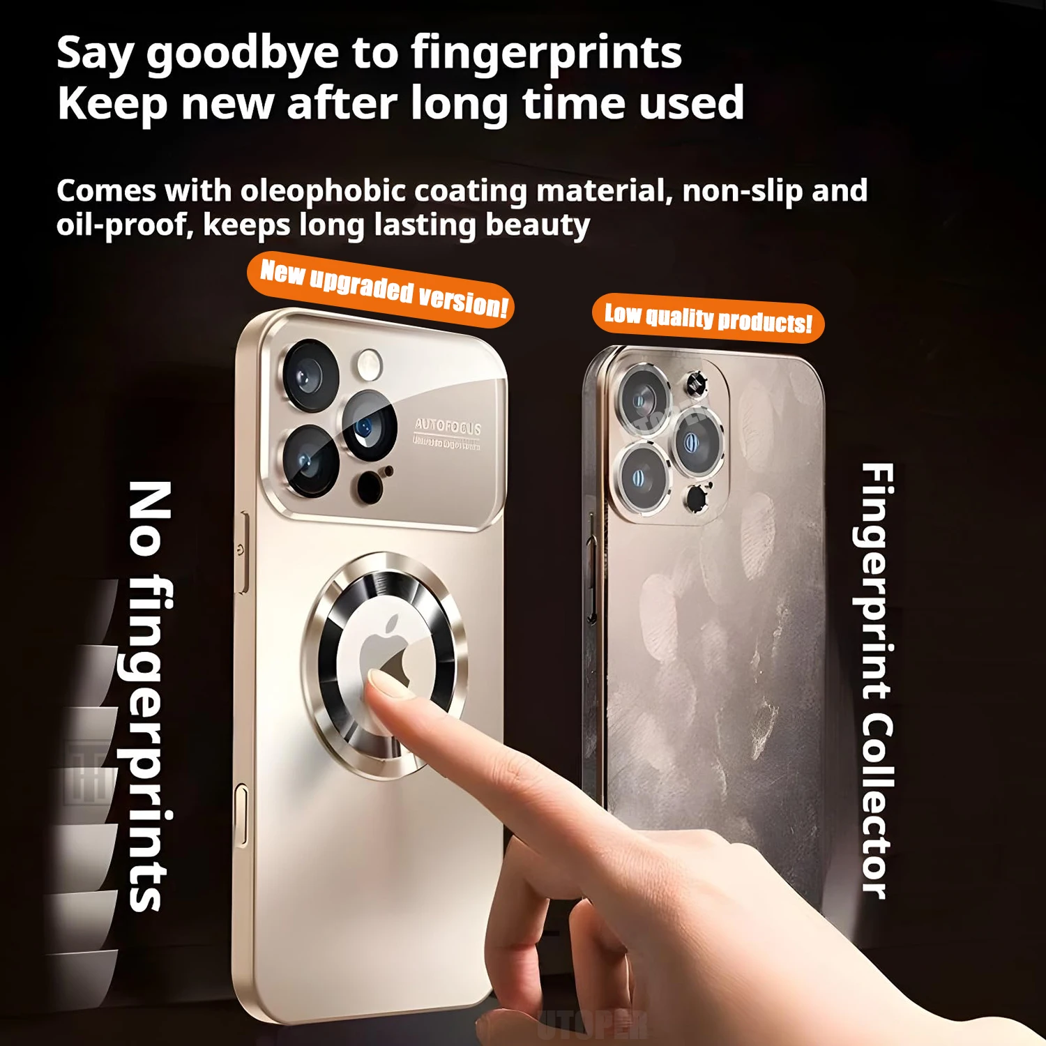 Sb0649fba9456418ebd69766d9a49e39c5.webp New Luxury Matte PC Big View Glass Lens Protection Case for iPhone 17 Air 16 15 14 13 12 11 Pro Max Plus Magsafe Magnetic Cover