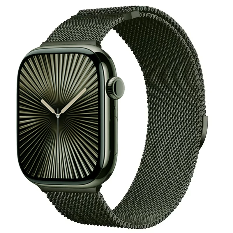 Pure Titanium Metal Milanese Strap for Apple Watch Band Ultra3/2 49mm 11 10 9 8 7 Magnetic Bracelet iWatch 6 5 4 SE2 46mm 45mm 41mm 44mm 40mm