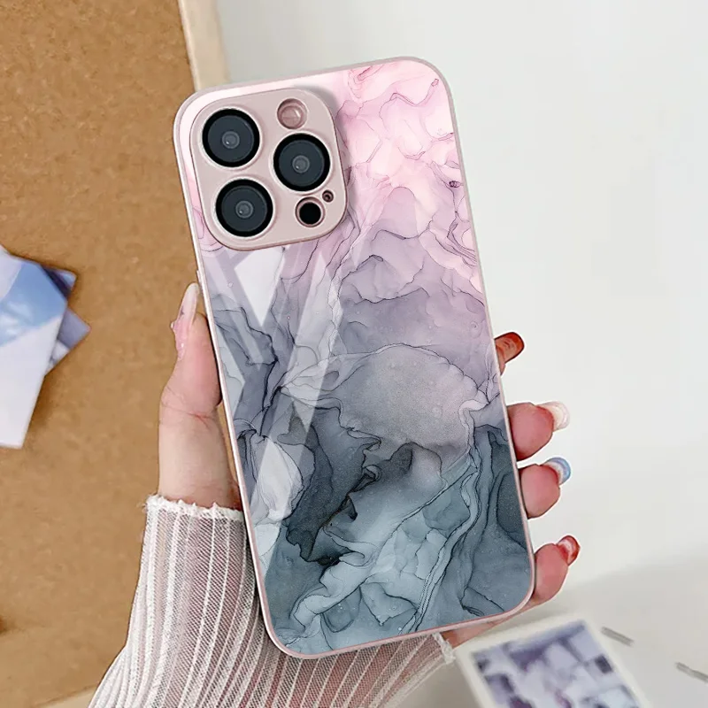 Sb12453568d5c4d238f1aee6b4bc5e2deY.webp Marble Pattern Phone Case For iPhone 16 Pro Max Case iPhone 15 13 11 12 17 14 Pro Max 16e XR XS 7 8 Plus SE Tempered Glass Cover