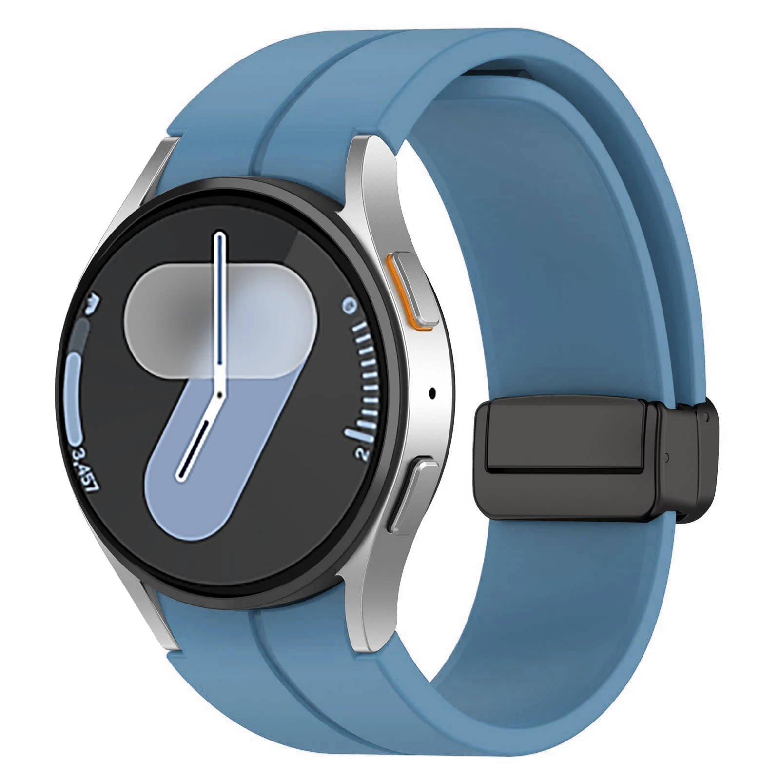 Sb152a0d6724840fe84368d43ec421565k-2.webp Original Silicone Band For Samsung Galaxy Watch 7 6 5 4 FE 44mm 40mm/5 pro 45mm Magnetic Bracelet watch6 Classic 43mm 47mm strap