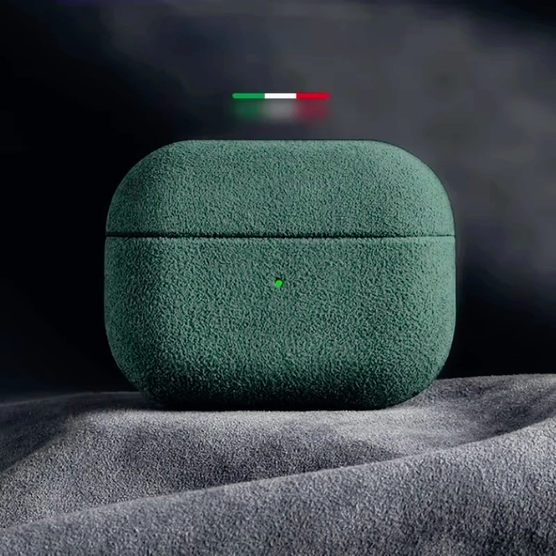 Italian Suede Leather Case For Airpods Pro 2 For Airpods Pro 3 Airpods 4 3 Case Luxury Artificial Leather All Inclusive Case