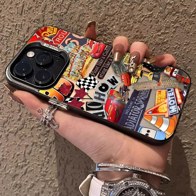 Sb25e8f4446e74ed3b36af9b5eb2a1458k.webp Lightning McQueen 95 Cars Plating Case for iPhone 13 14 16 15 12 11 Pro Max XS X XR 8 7 Plus SE 2020 Shockproof Matte Hard Cover