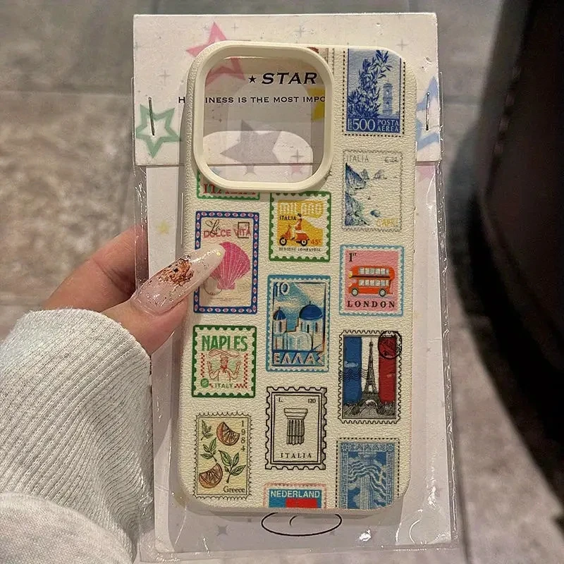 Sb2a95586275a43859bf7833d99b2dba9h.webp Vibrant Retro Stamp Lichee Design Phone Case For iPhone 17 16 15 14 Pro Max Plus Air 11 12 13 16 Plus XR XS 16E Shockproof Cover