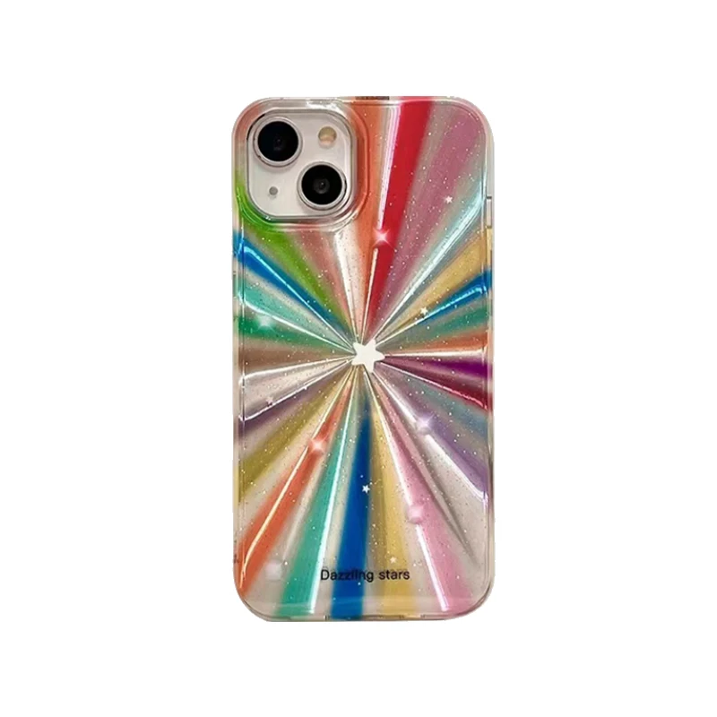 Sb4cd5099b51840daa69903f2ccbe24d2U.webp Colorful Rainbow Stars Glitter Phone Case For iPhone 15 16 Pro Max 17 13 11 12 14 Plus IMD Silicone Shockproof Back Cover Shell