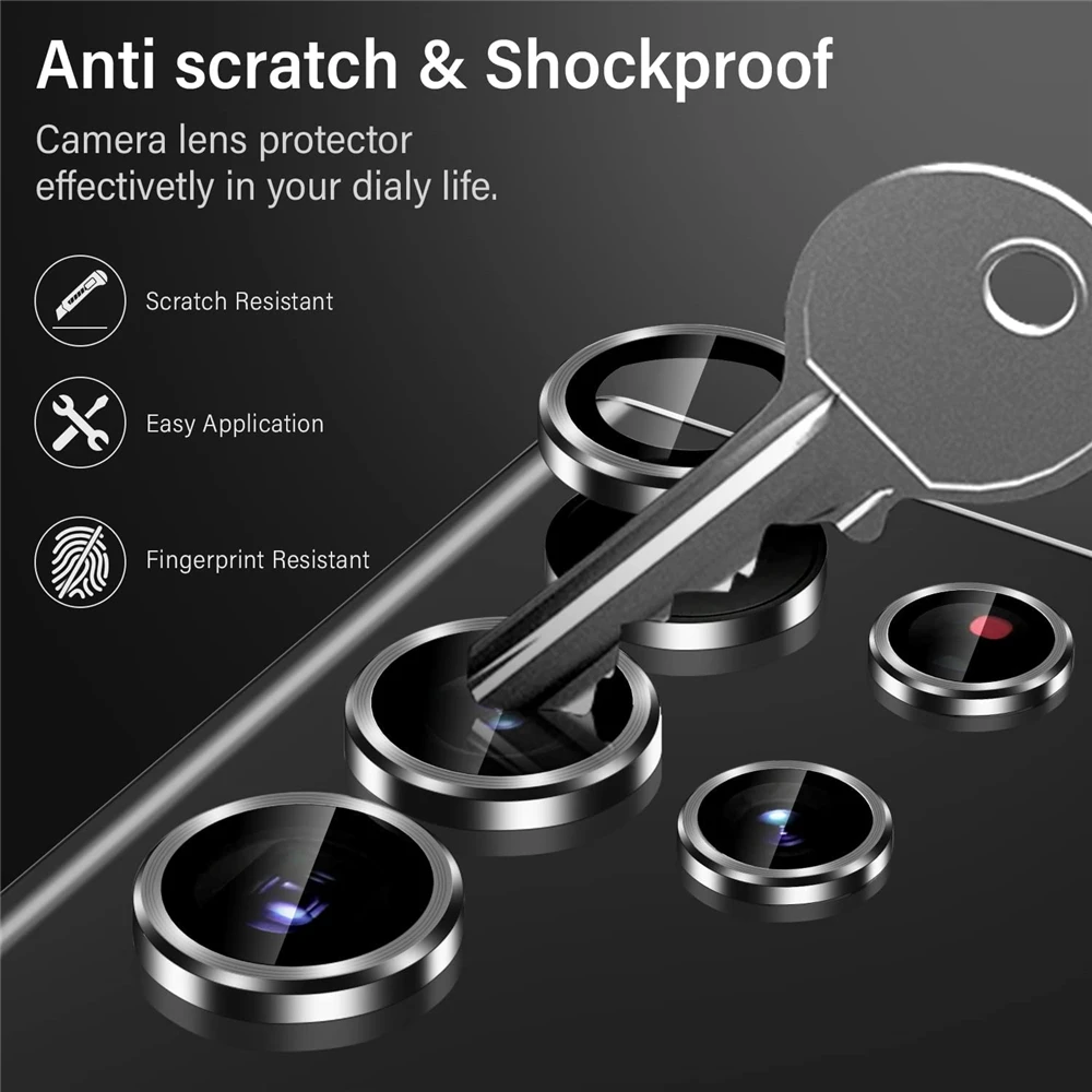 For Samsung S25 S24 S23 Ultra Camera Lens Protector Aluminum Alloy Metal Tempered Glass Camera Film For Galaxy S22U Accessories