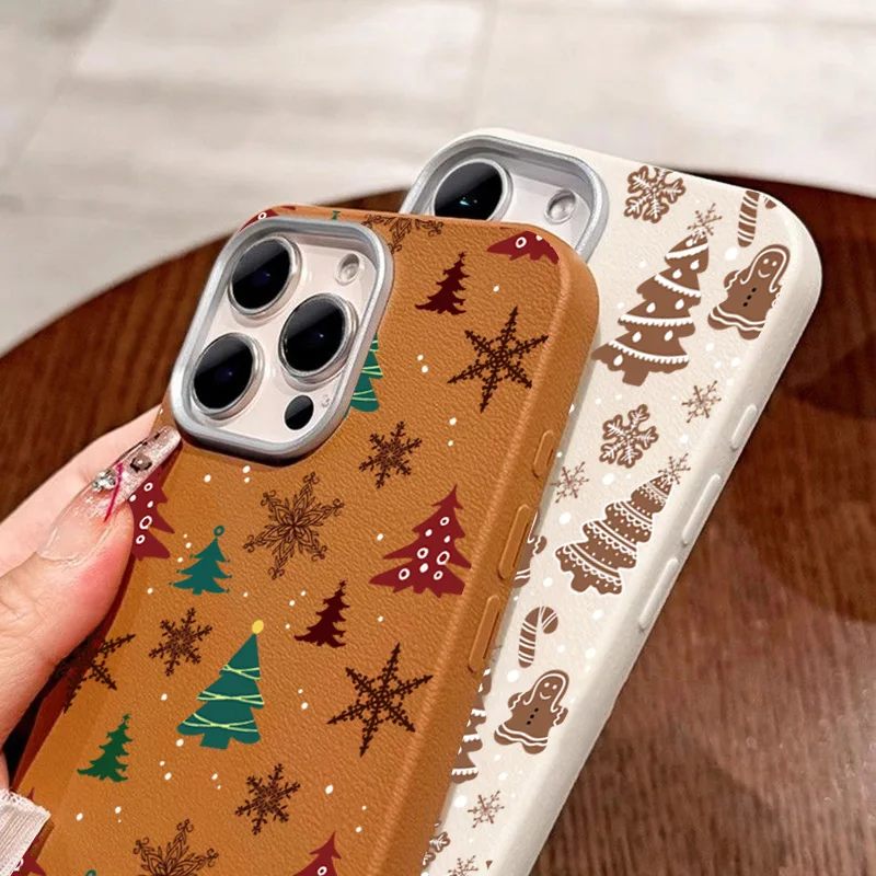 Christmas Tree Graphic Phone Case For iPhone 17 16 15 14 13 12 11 Pro Max X XR XS SE2 8 7 Plus Pro Air Matte Leather Back Cover